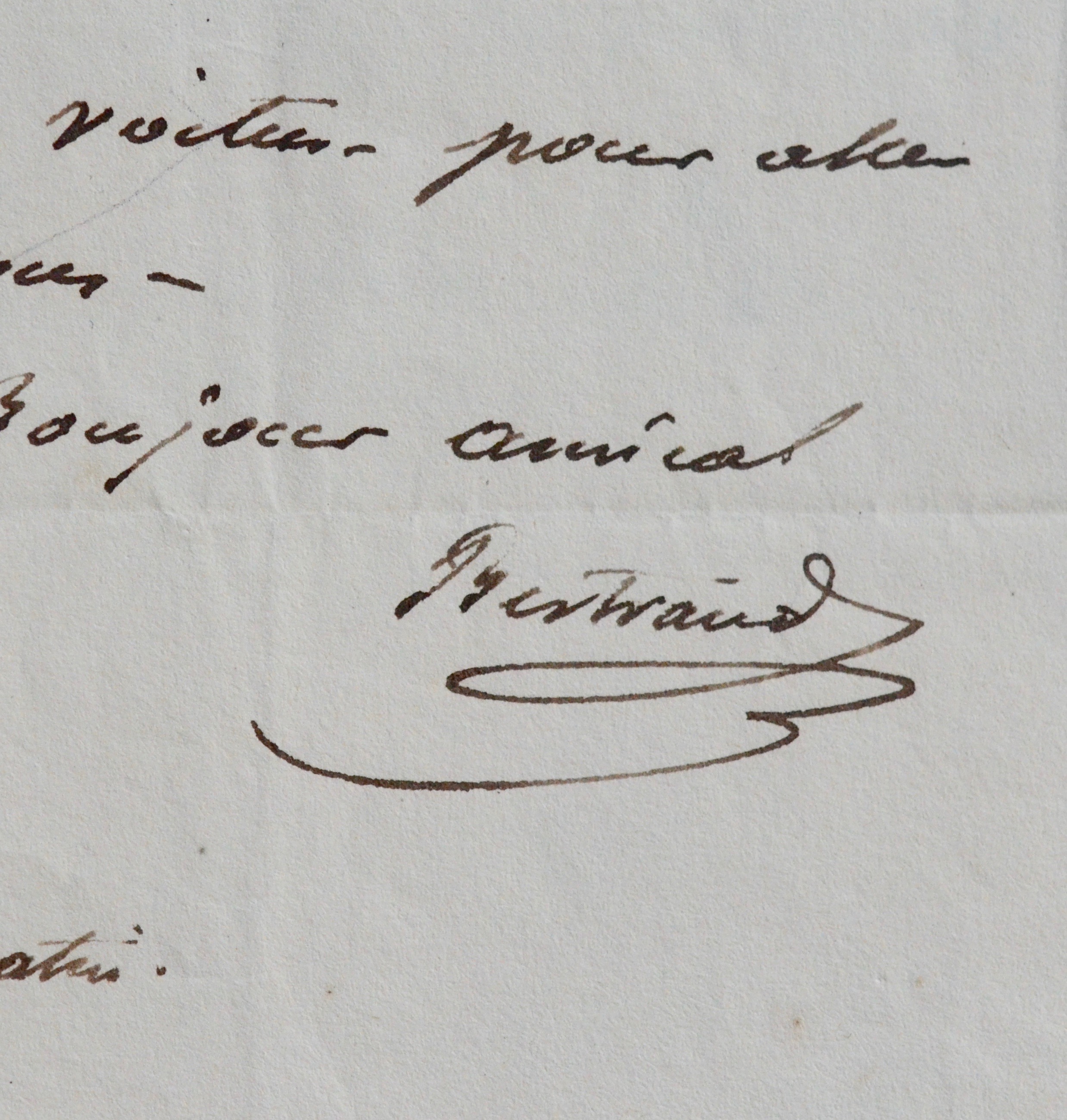 Lettre du général Bertrand à Gourgaud