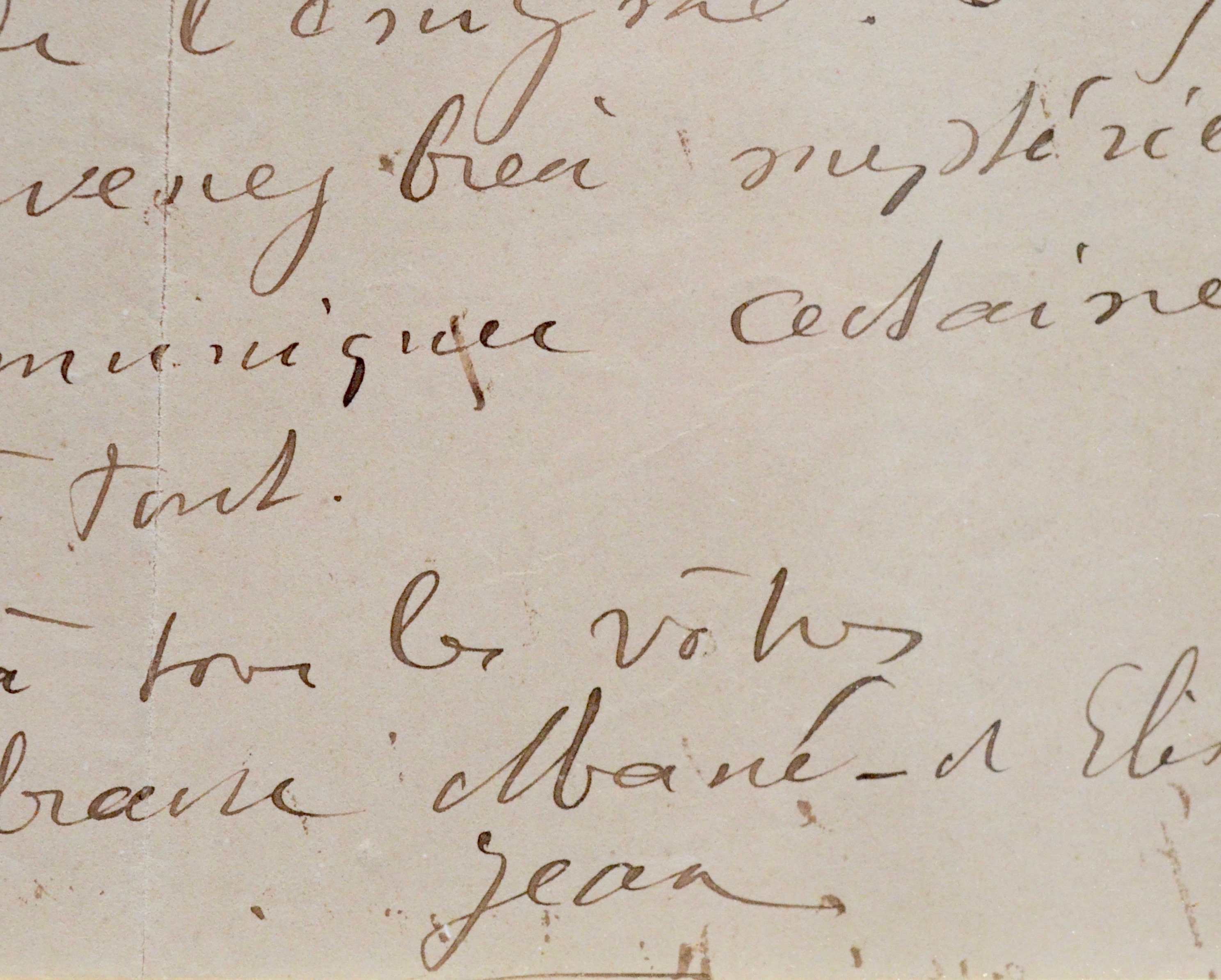 Belle lettre encadrée du jeune député Jean Jaurès