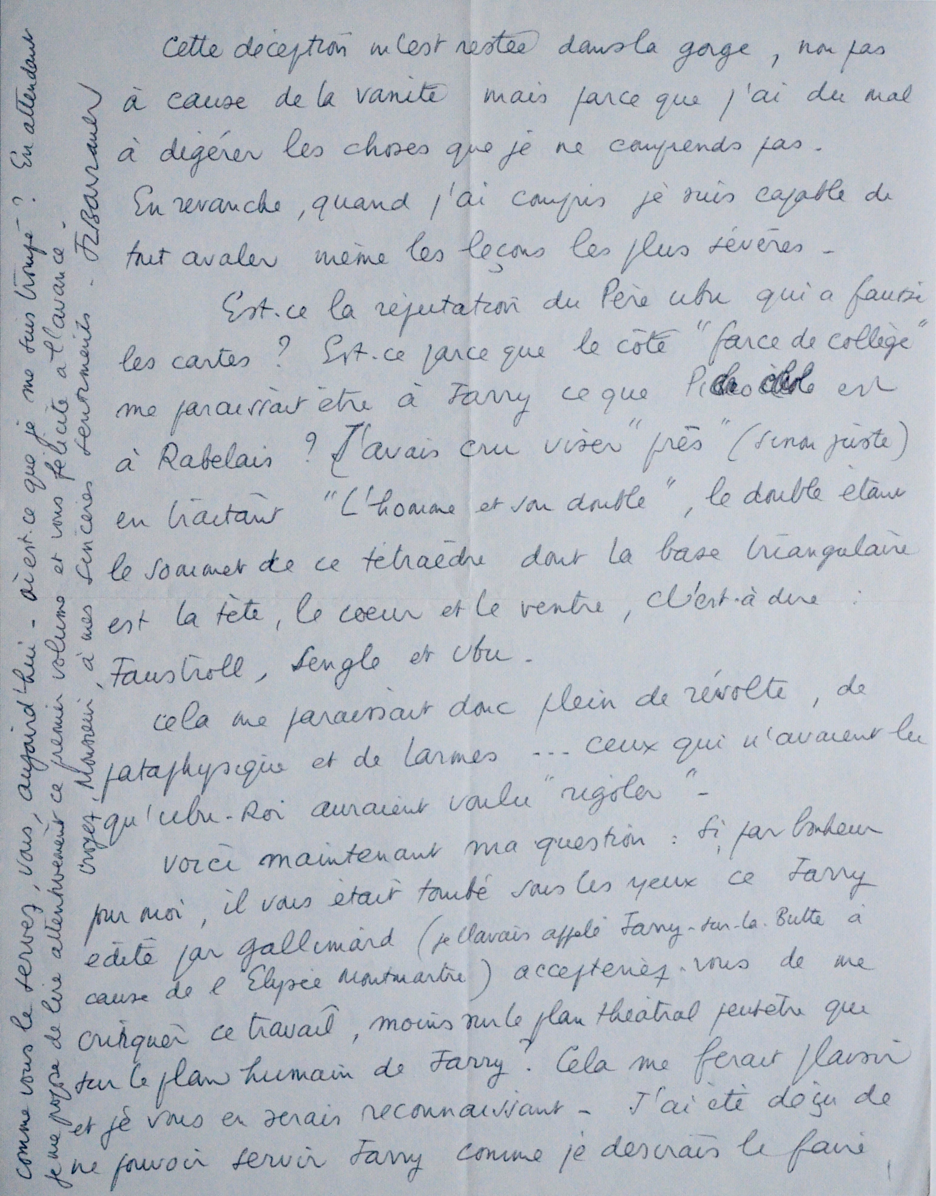 Jean-Louis Barrault dépité après l’échec de son Jarry-sur-la-Butte