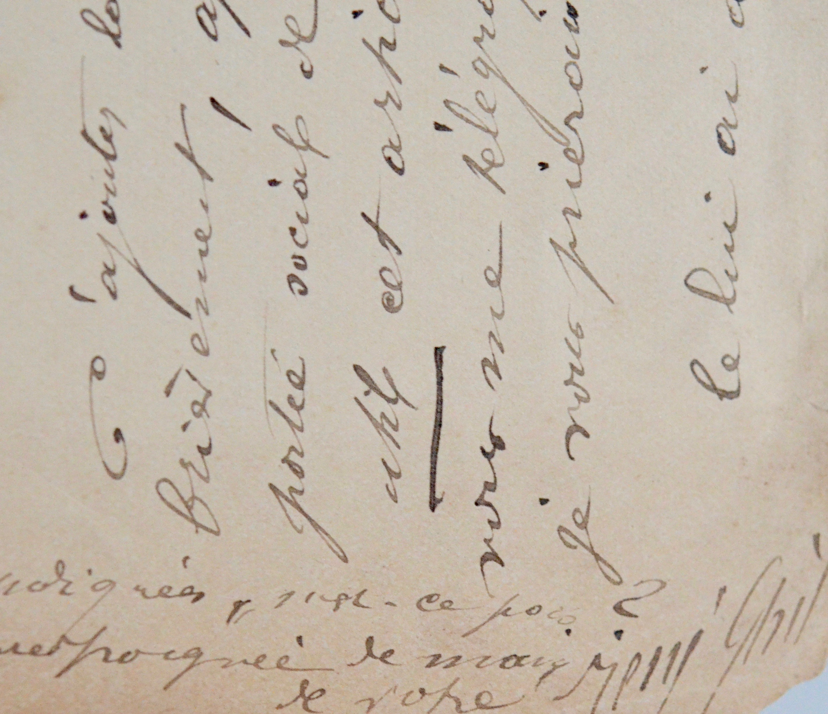 Belle lettre de René Ghil développant sa conception de l’instrumentation verbale