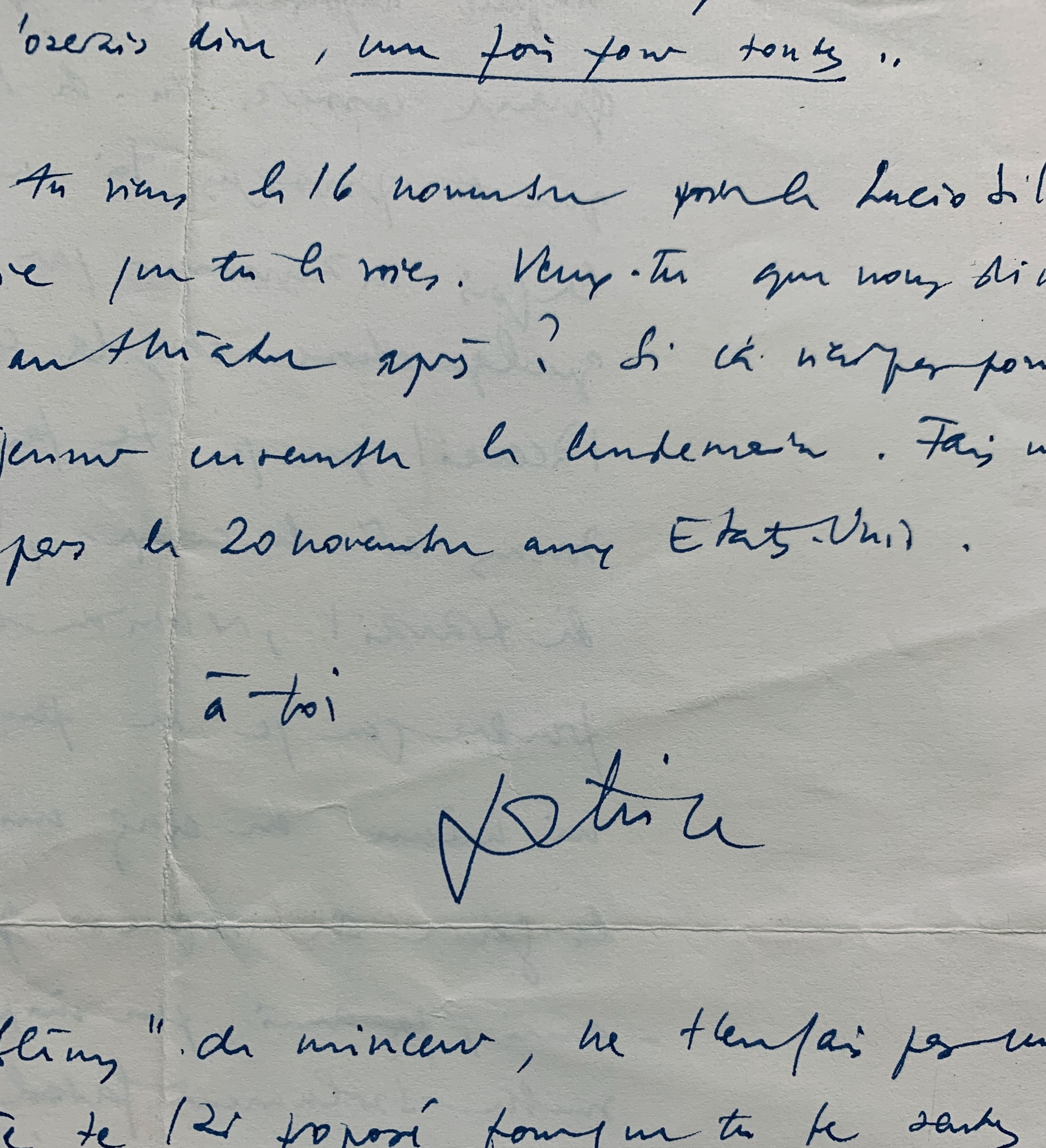 Belle lettre de Patrice Chéreau à Laurence Bourdil durant les répétitions d’une pièce de Marivaux