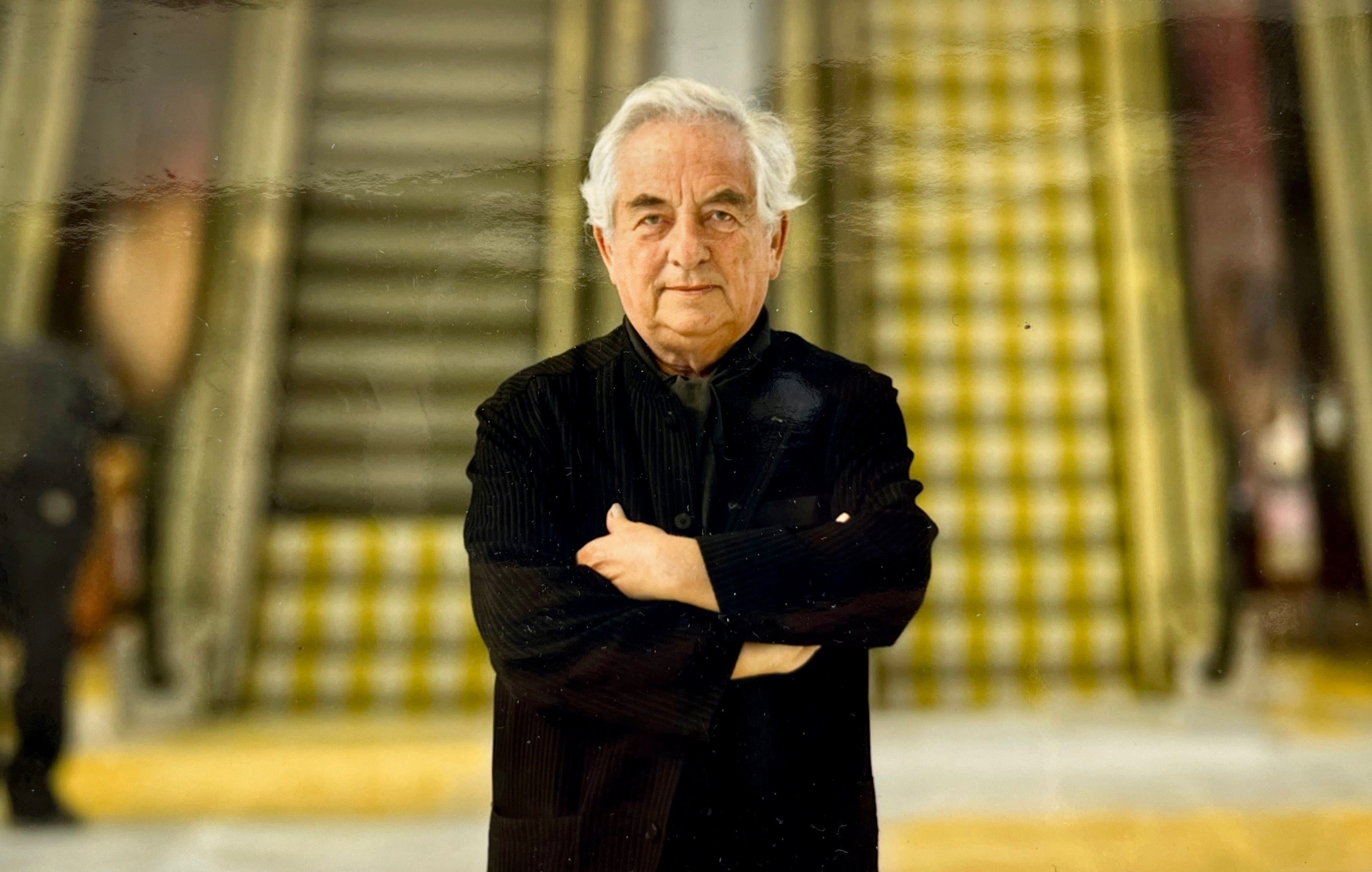 Portrait photographique dédicacé de Daniel Buren