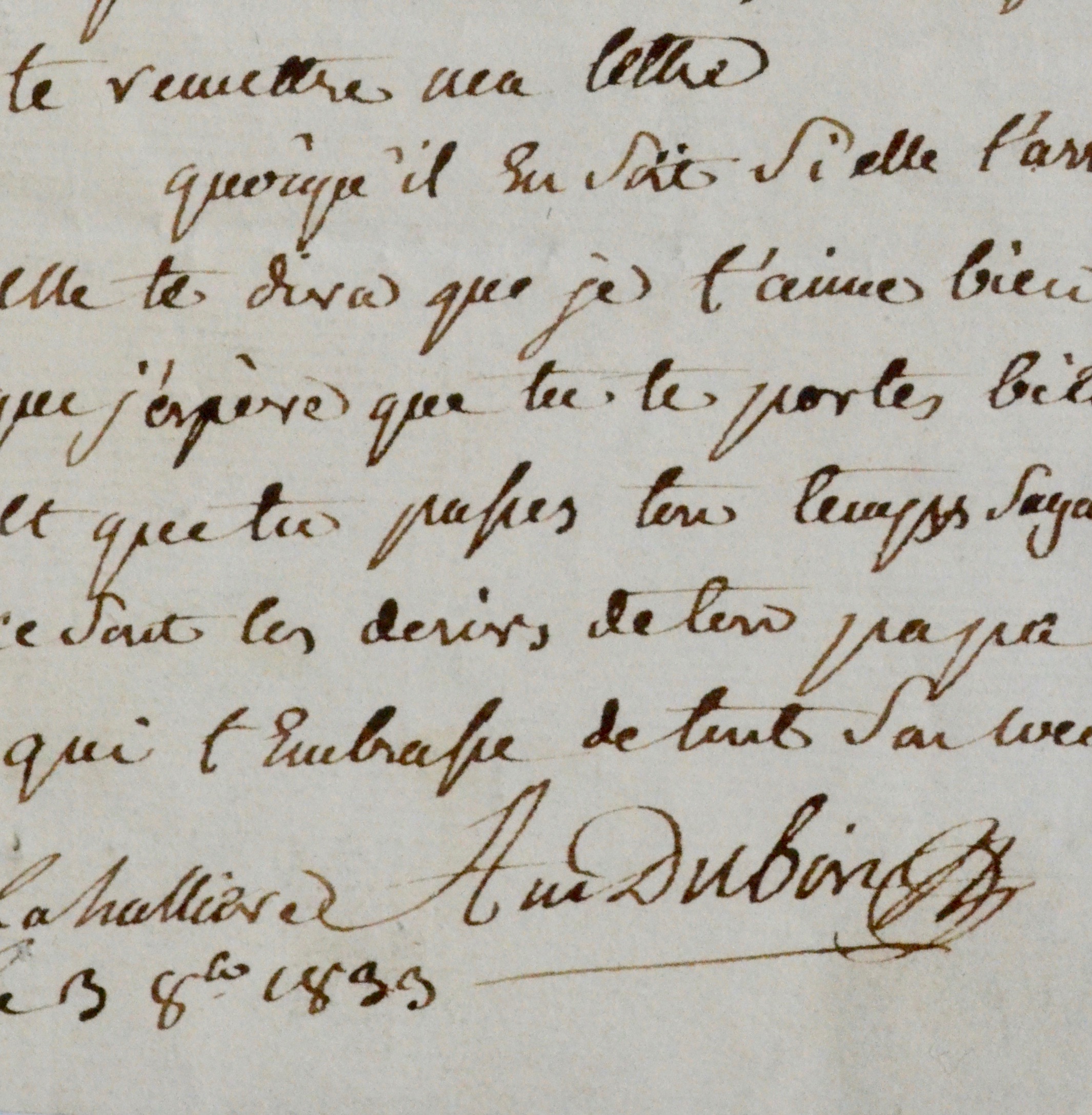 Affectueuse lettre de l’obstétricien Antoine Dubois à son petit-fils, Louis Grangier de La Marinière