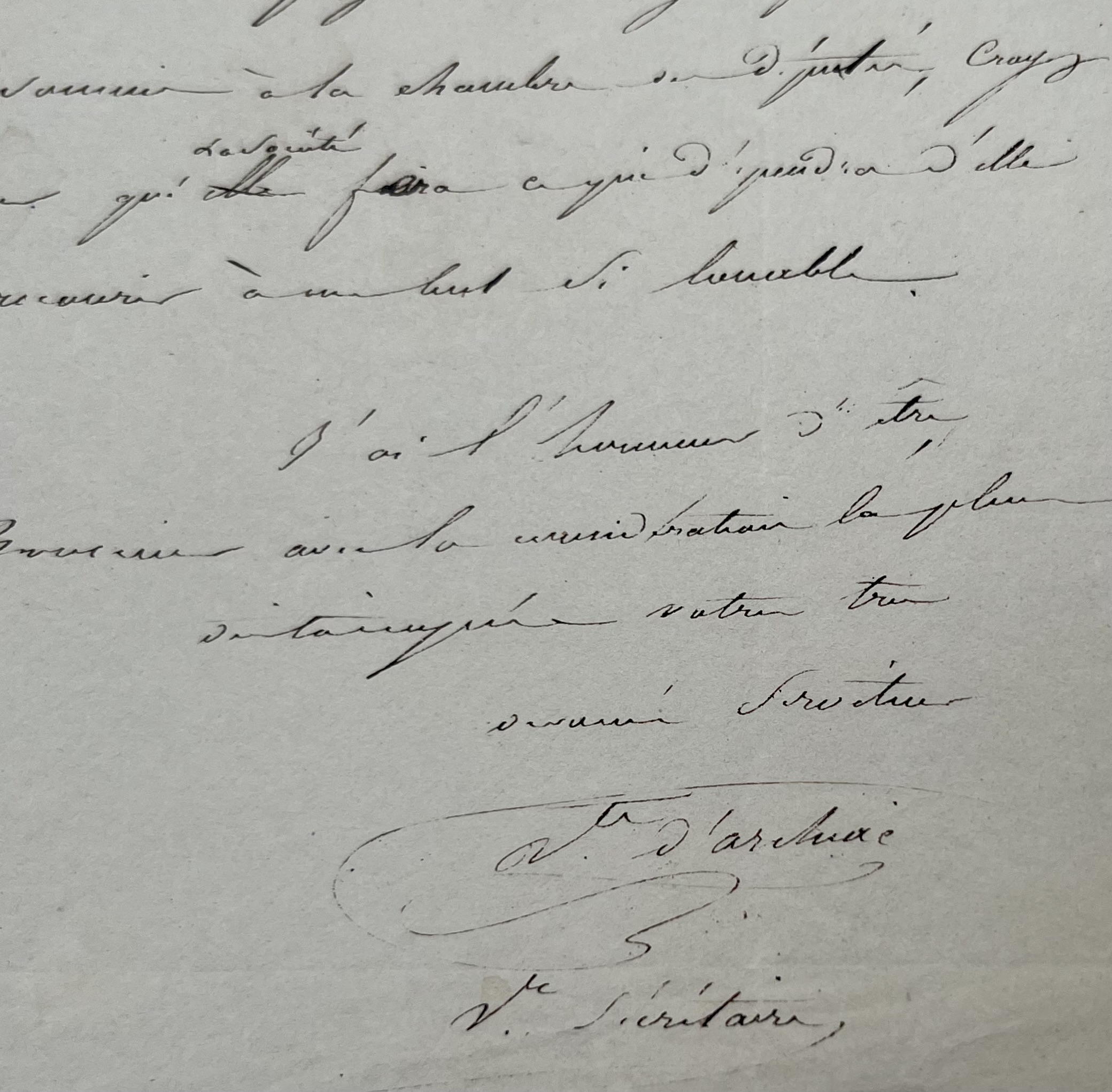 Adolphe d’Archiac s’exprime au nom de la Société Géologique de France