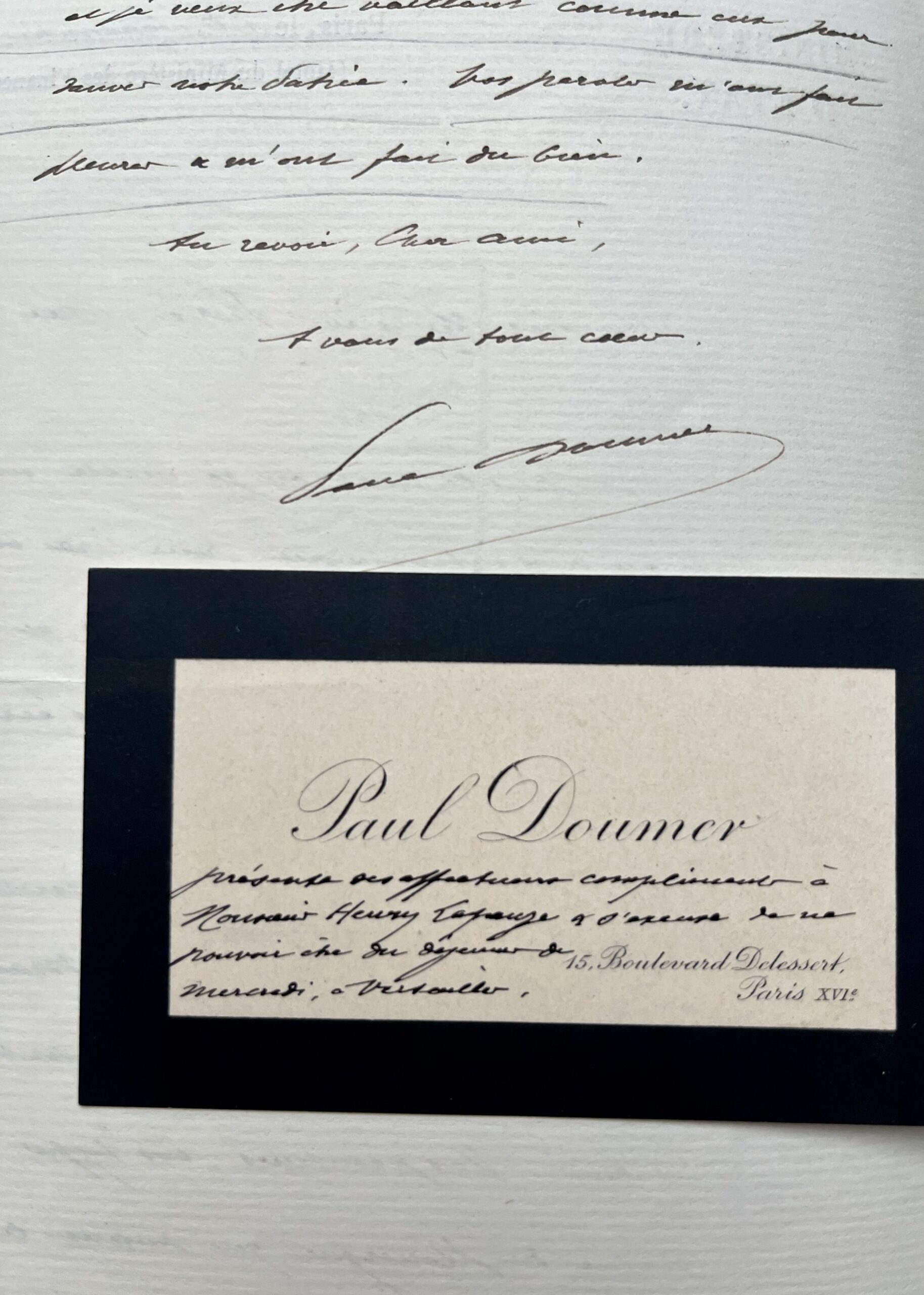 Bouleversante lettre de Paul Doumer sur la mort de ses 4 fils tombés pour la France