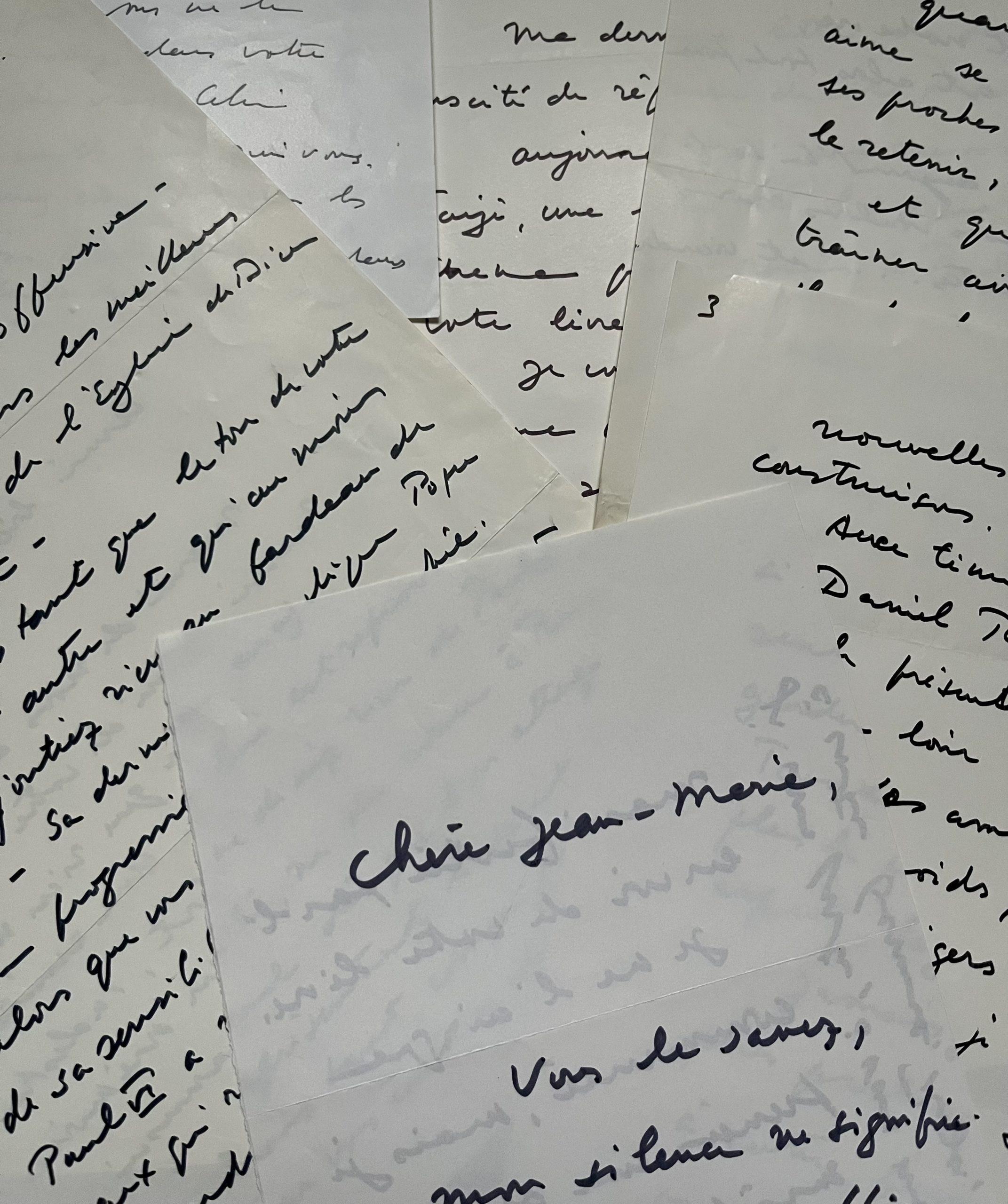 Correspondance de 5 lettres du Frère Roger, fondateur de la communaité de Taizé, sur la situation de l’Église