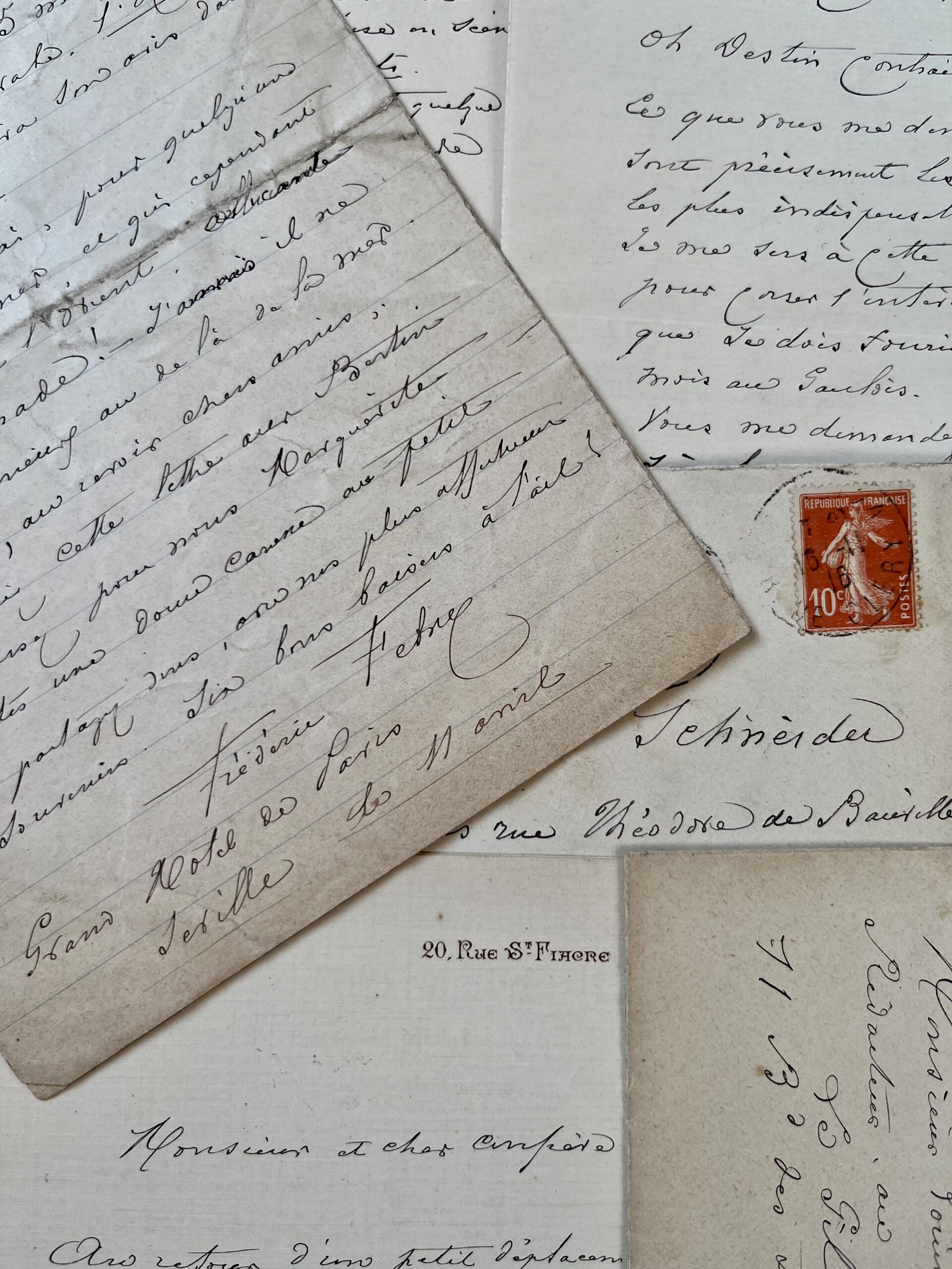 Correspondance amicale du comédien Frédéric Febvre au journaliste Louis Schneider