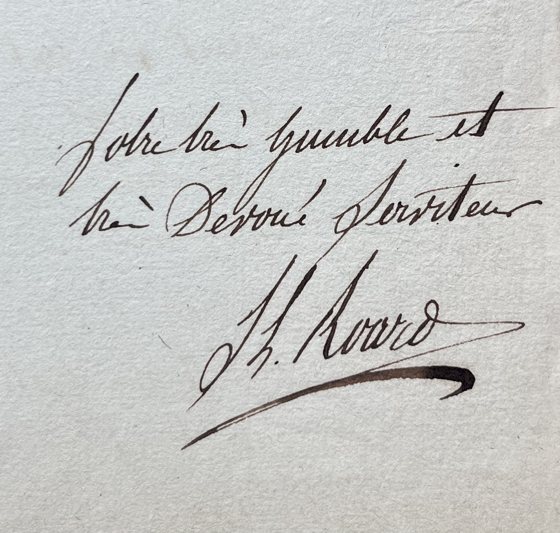 Rare lettre directeur des teintures des manufactures impériales, Jean-Louis Roard, sur le bleu de Prusse