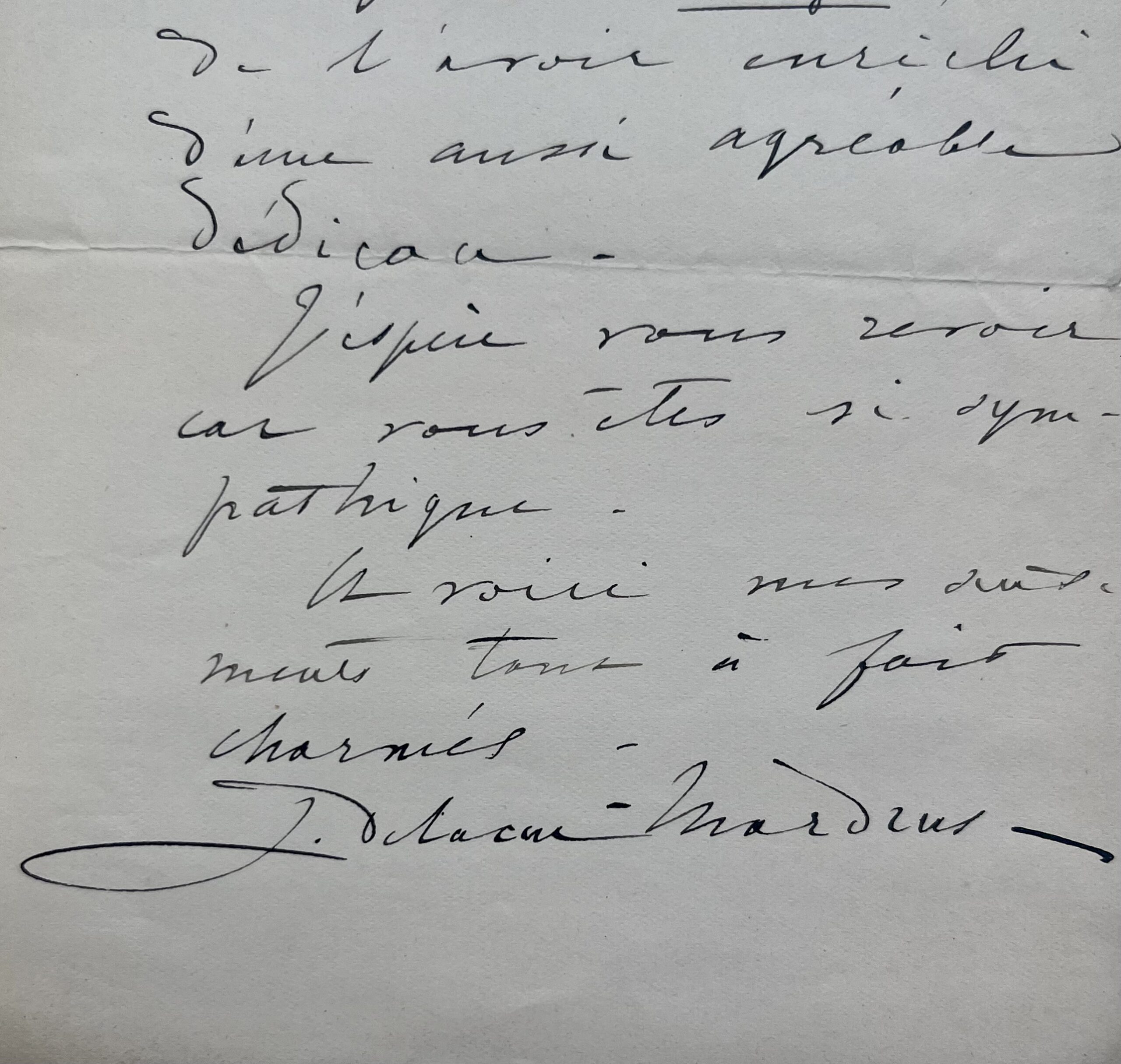 Lucie Delarue-Mardrus émue par la cérémonie du baptême d’Émile Littré sur son lit de mort