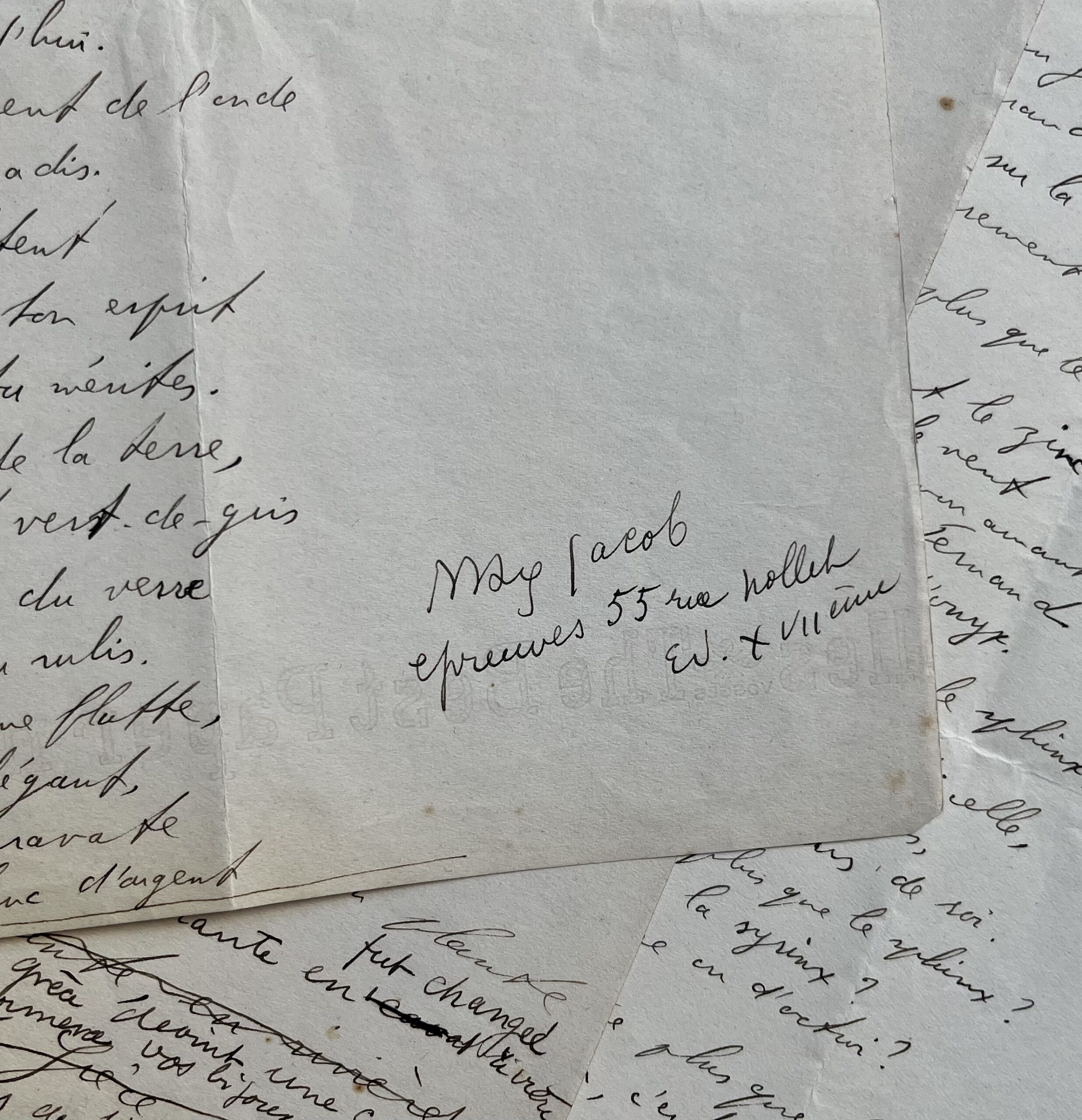 Manuscrit de plusieurs textes et poèmes de Max Jacob