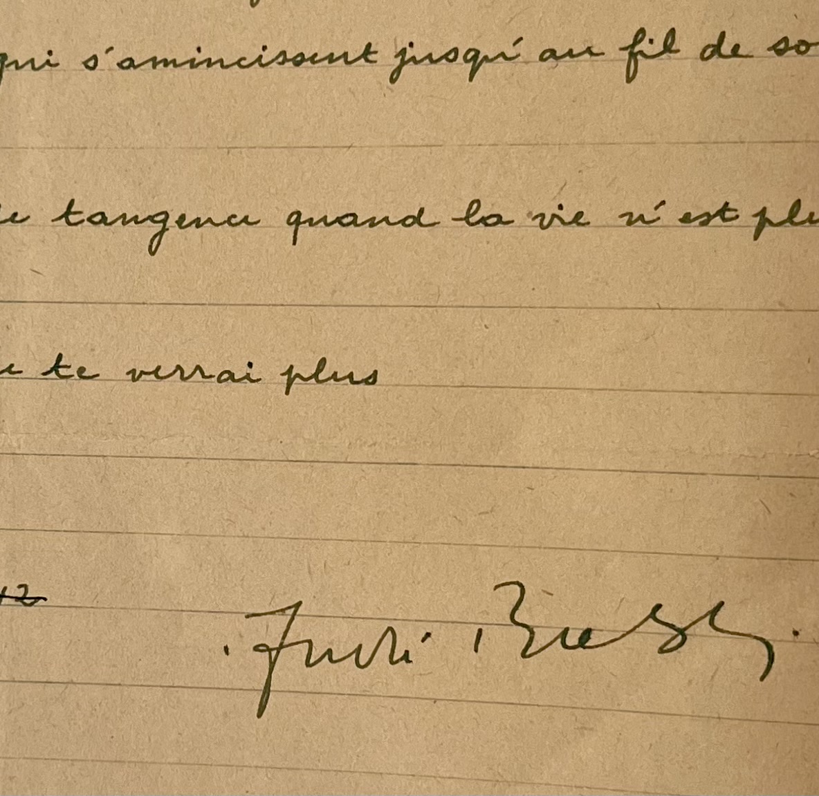 Manuscrit d’un long poème d’André Breton intitulé « Frôleuse », écrit à New York en 1942