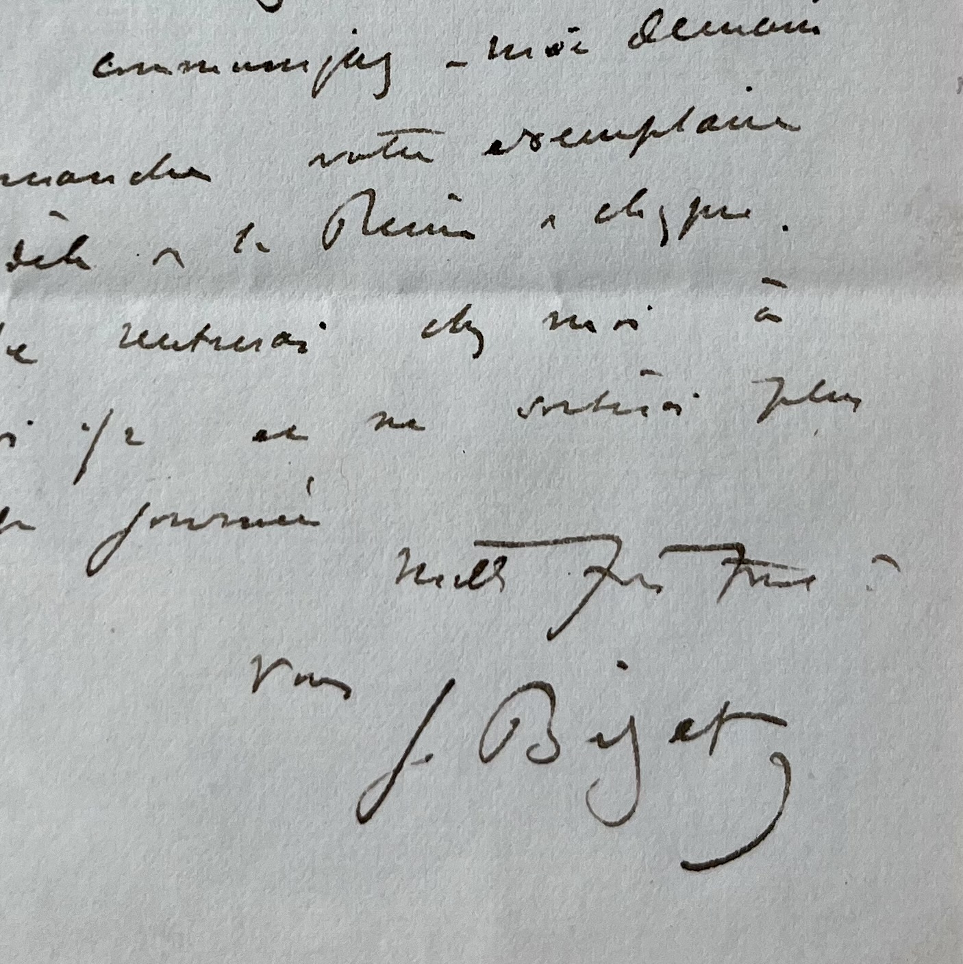 Georges Bizet réclame un exemplaire de l’opéra « La Reine de Chypre » de Fromental Halévy