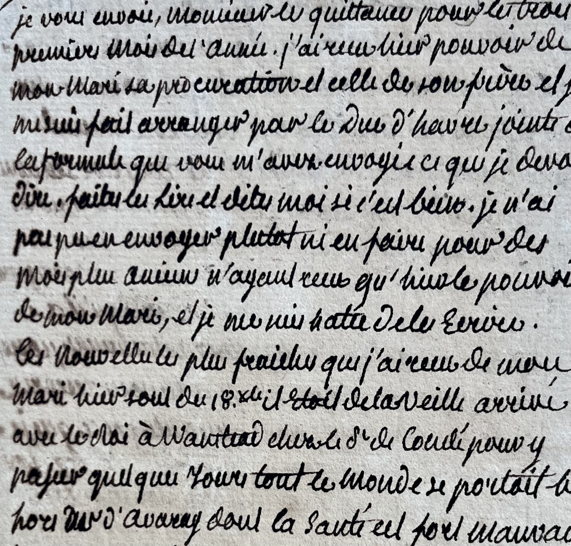 Lettre de 1808 de Madame Royale, donnant des nouvelles de la Cour en exil et son mari le duc d’Angoulême