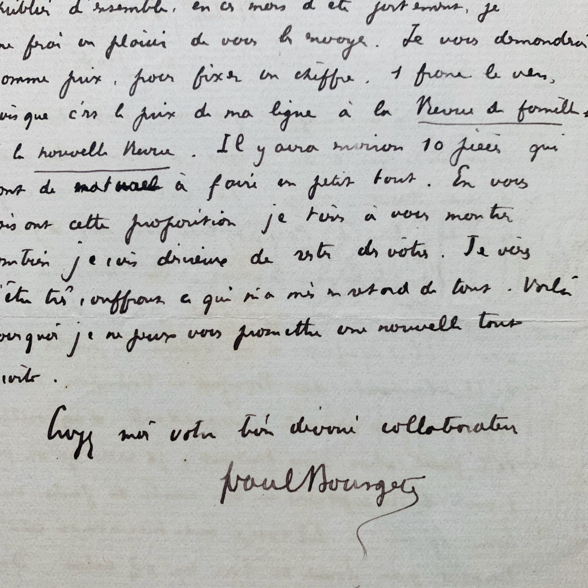 Paul Bourget propose l’édition de petits poèmes écrits en Suisse