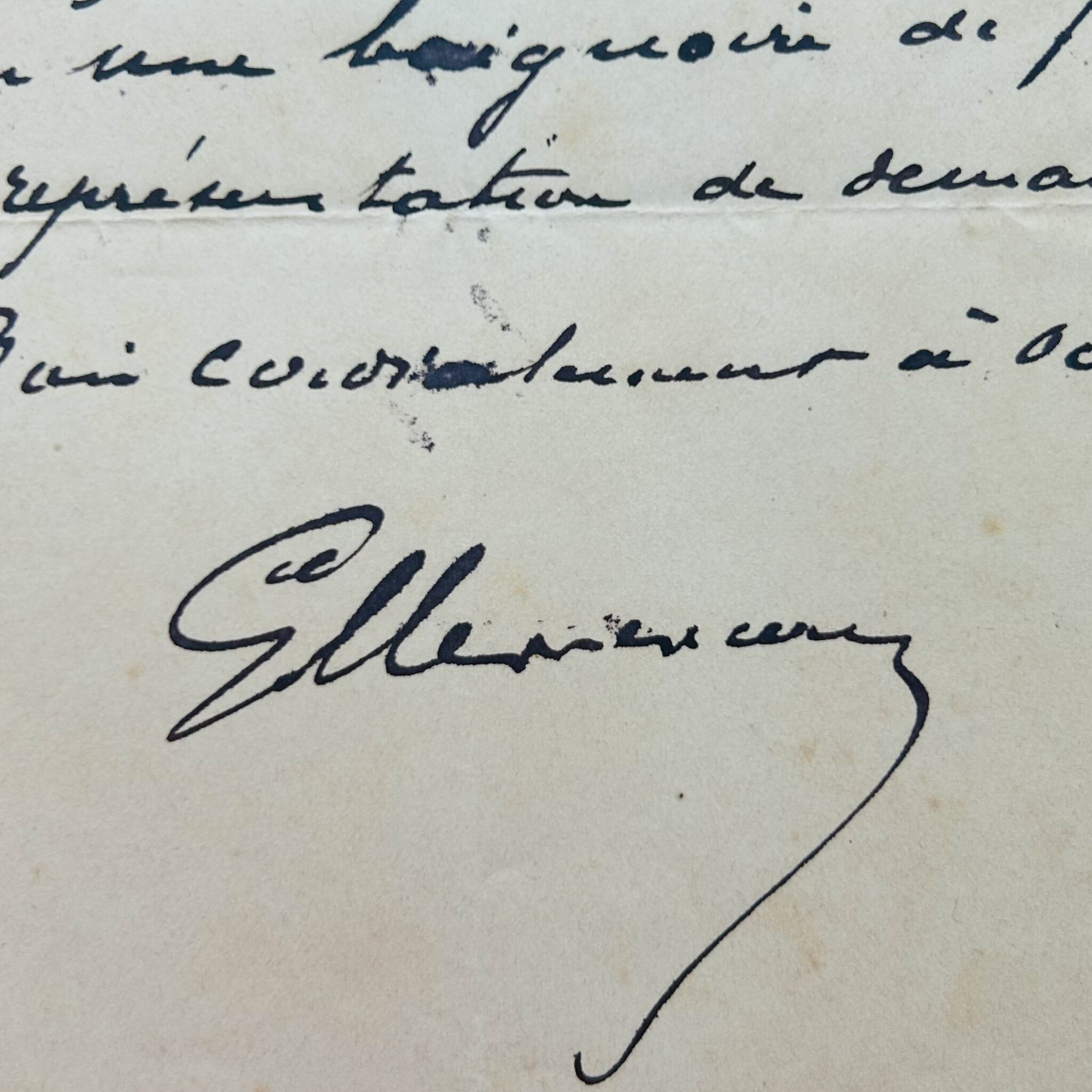 Georges Clemenceau demande une « baignoire » pour une représentation théâtrale