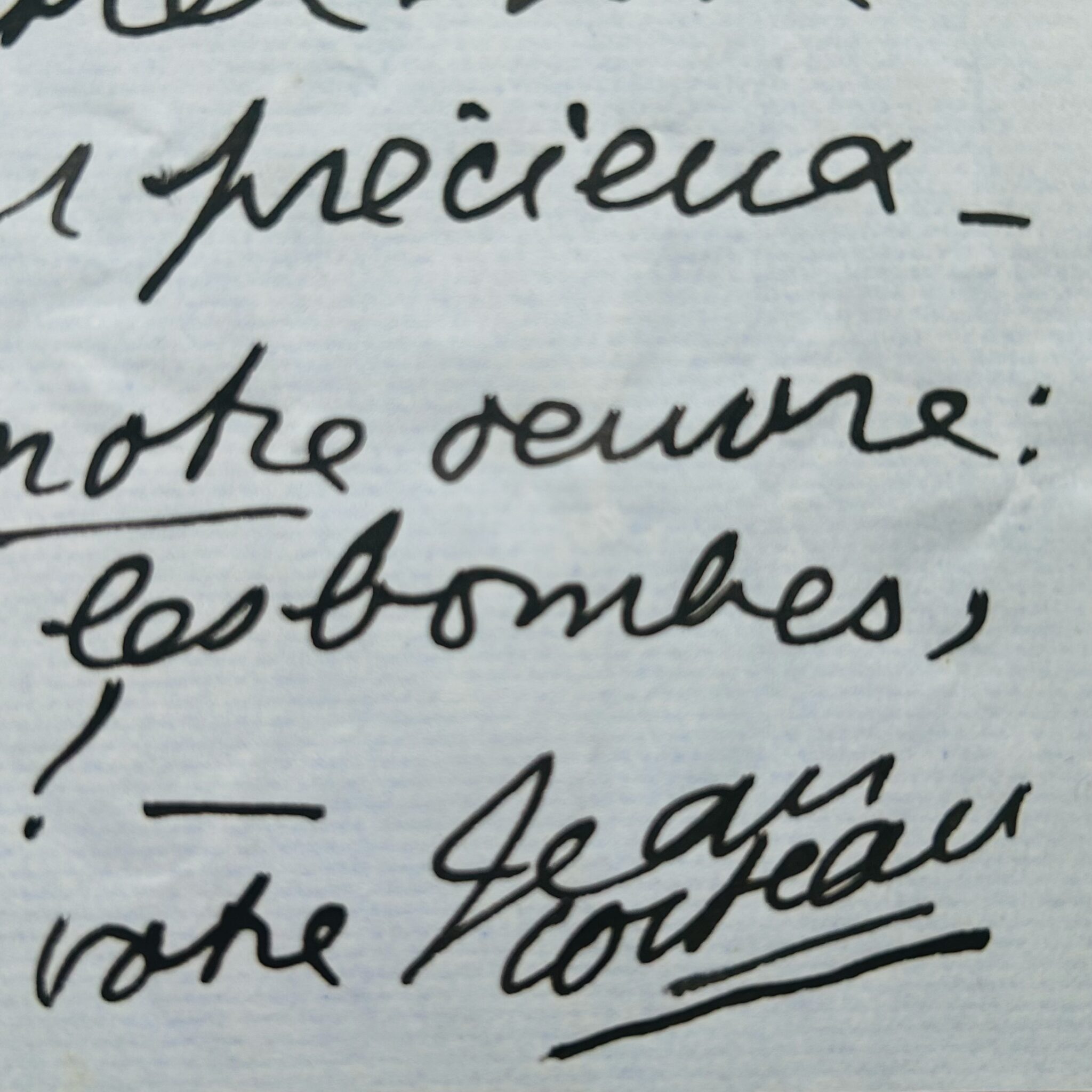 Lettre de de jeunesse de Jean Cocteau