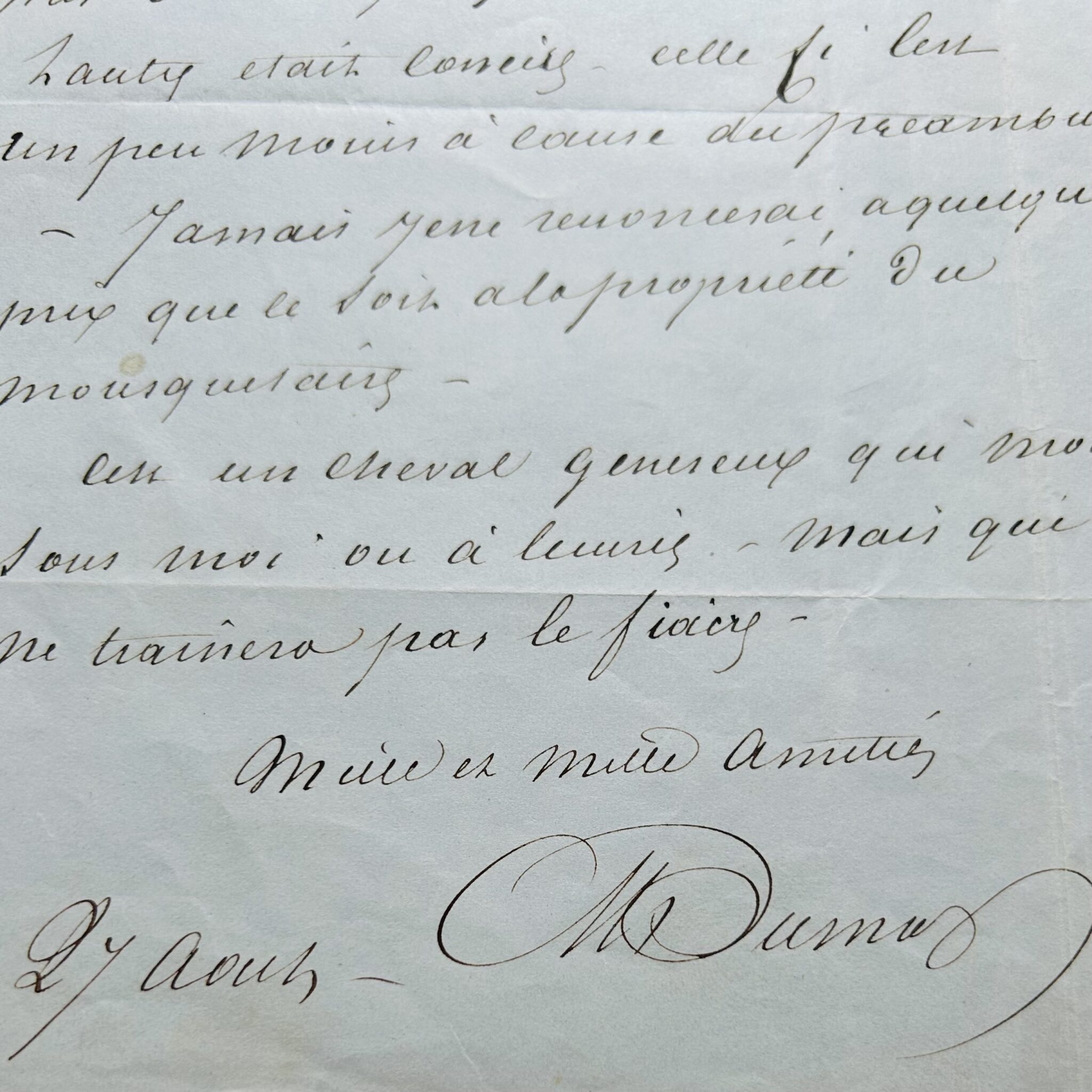Dumas Père ne renoncera jamais à la propriété du Mousquetaire