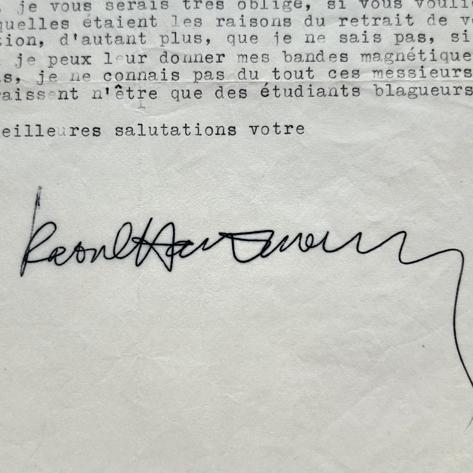 Raoul Hausmann s’interroge sur sa participation au festival Fluxus