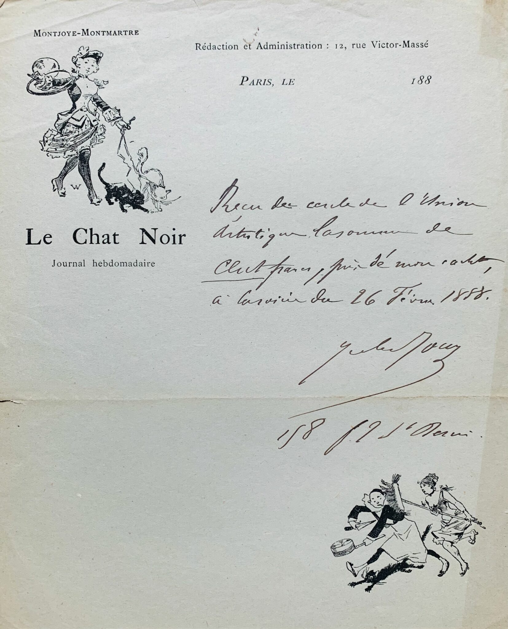 Certificat de Jules Jouy pour le Chat Noir 2 - 1
