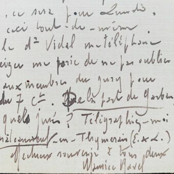 Lettre de Maurice Ravel sur la Valse 1 - 1