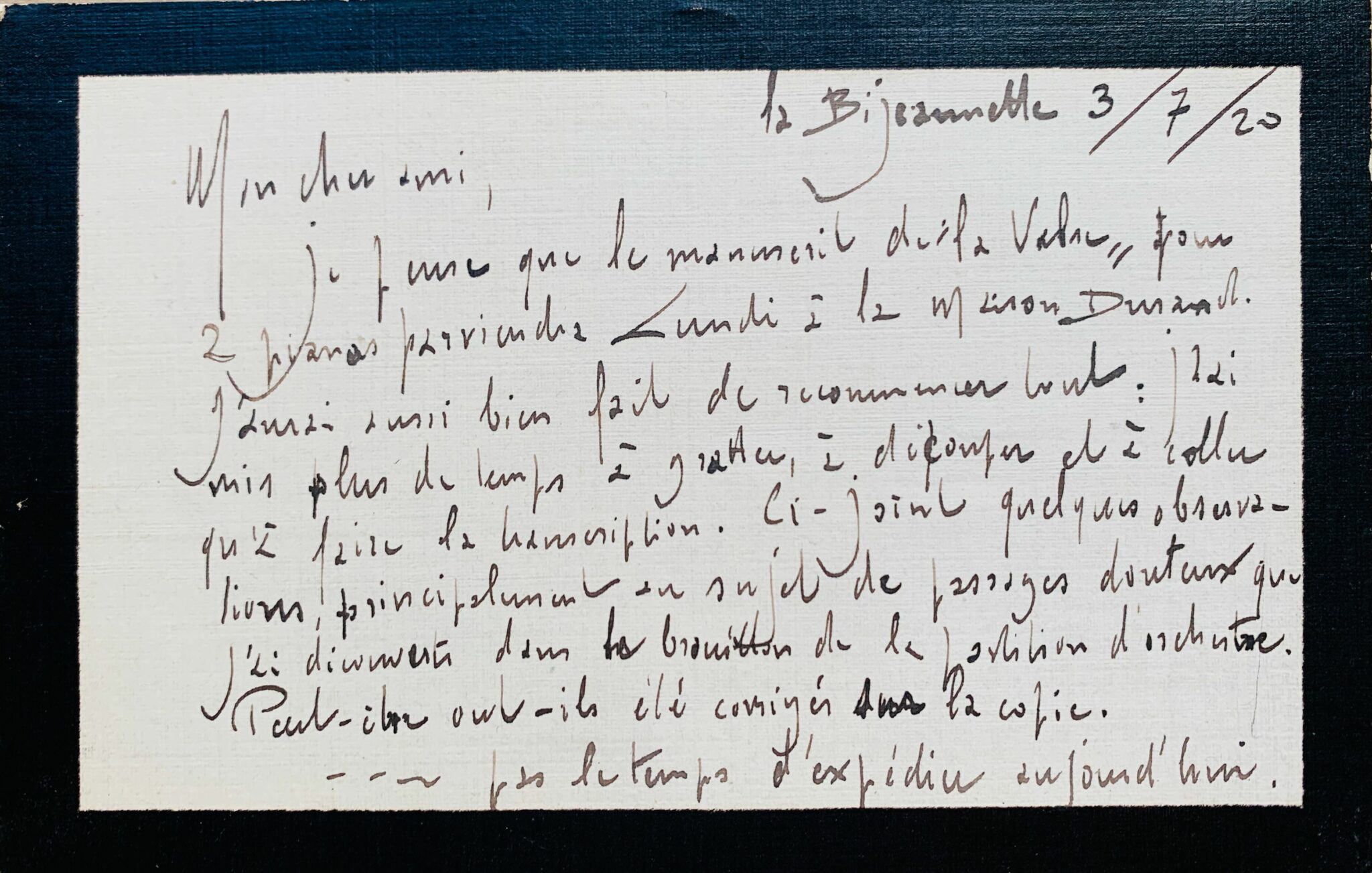 Lettre de Maurice Ravel sur la Valse 2 - 1 (1)