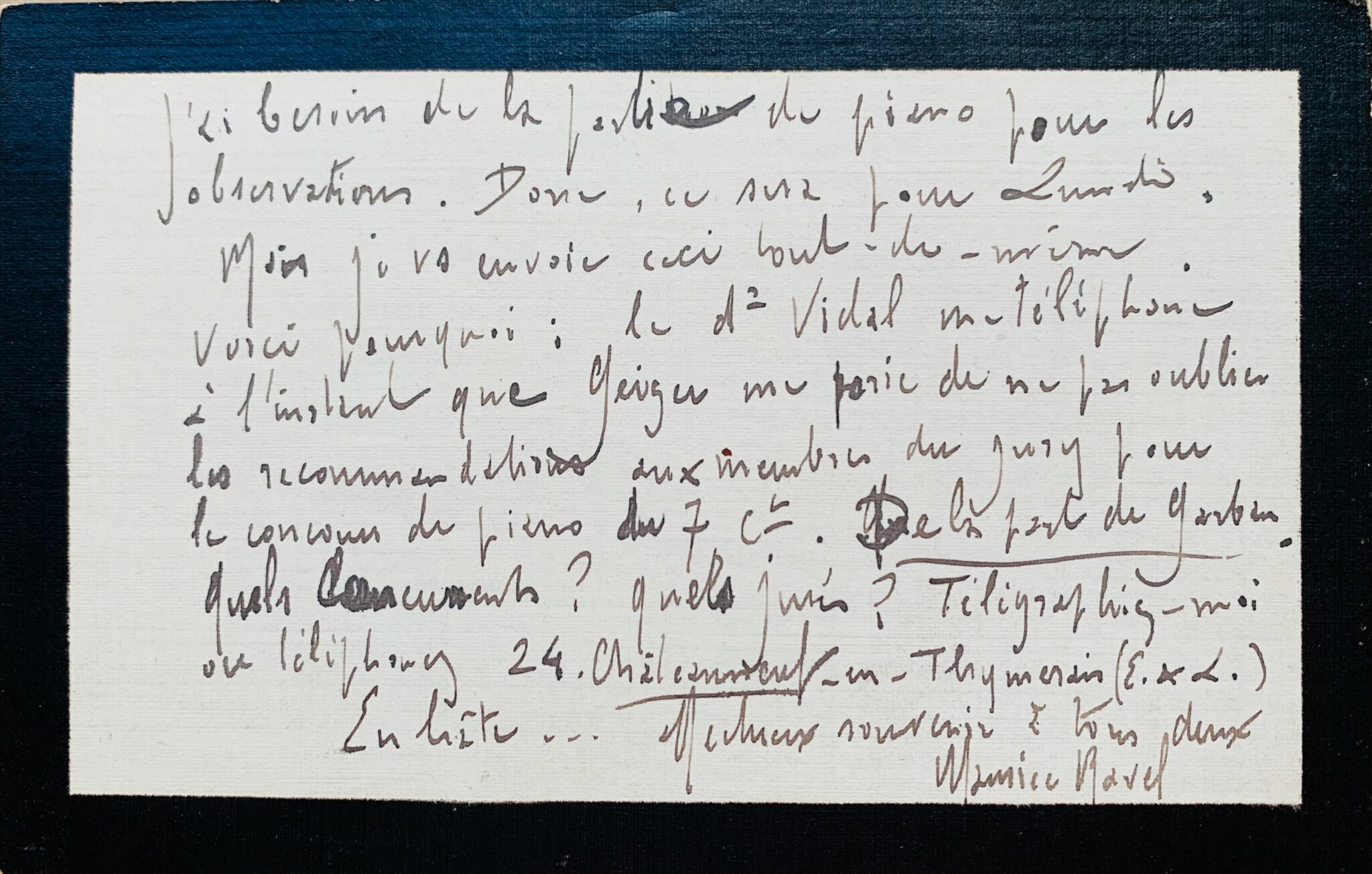 Lettre de Maurice Ravel sur la Valse 3 - 1
