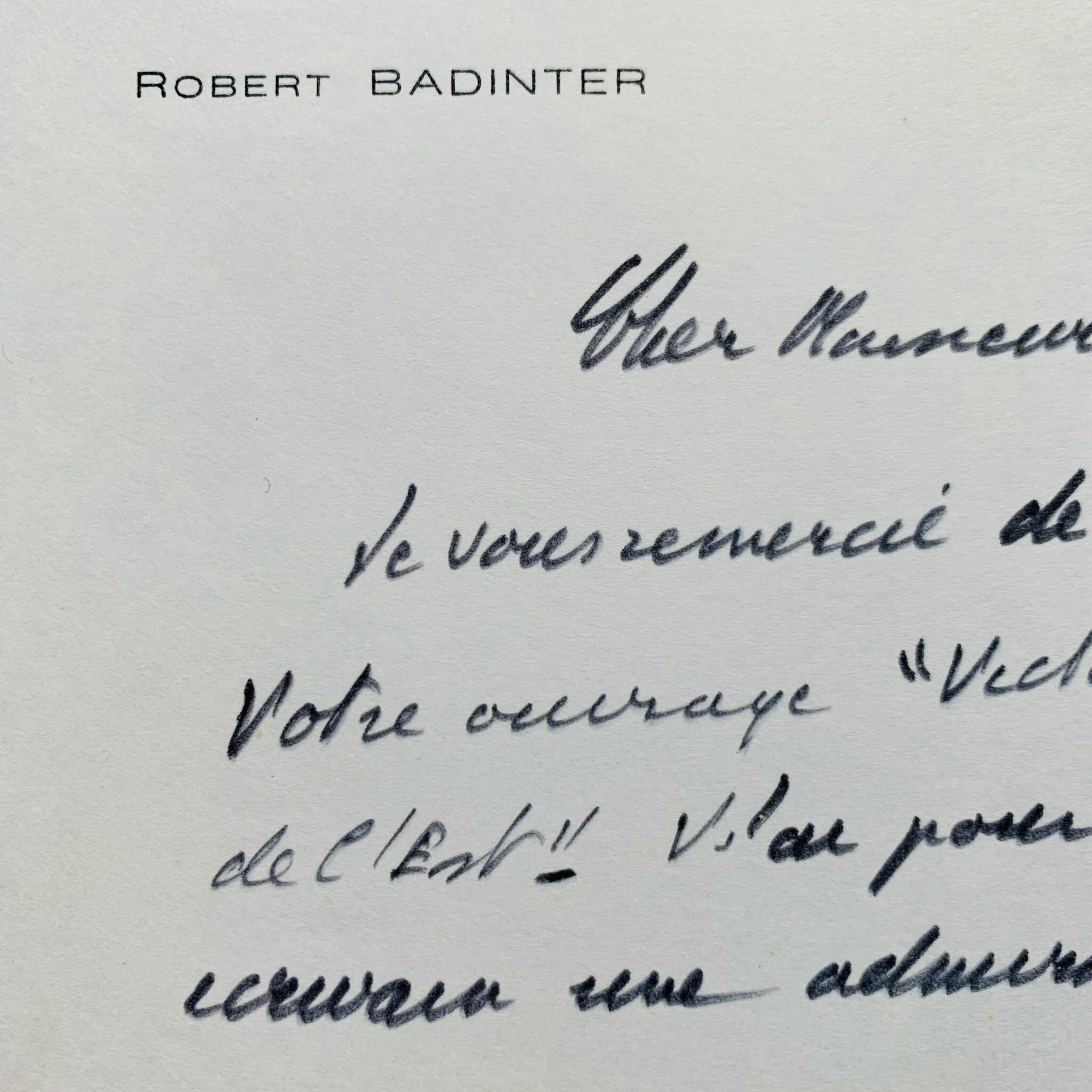 Robert Badinter dit son admiration pour Victor Hugo