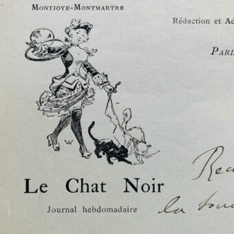 Lettre illustrée du Chat Noir à Montmartre 1 - 1 Lettre illustrée du Chat Noir à Montmartre 1 - 1