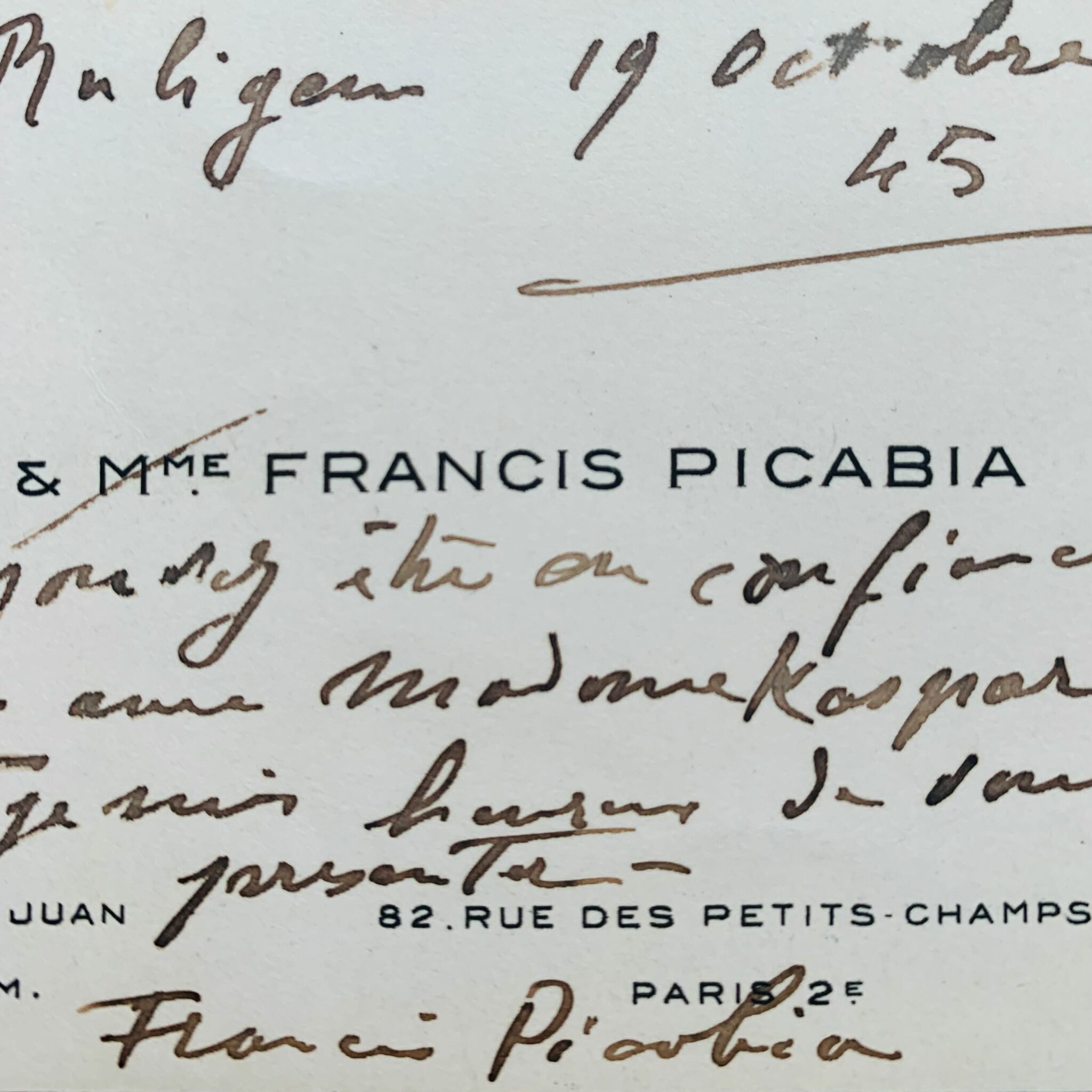 La confiance absolue de Francis Picabia