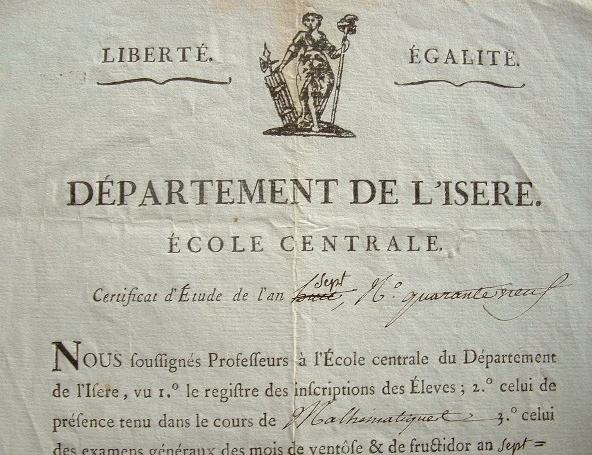 L’Ecole Centrale de Grenoble décerne son premier prix de Mathématiques.