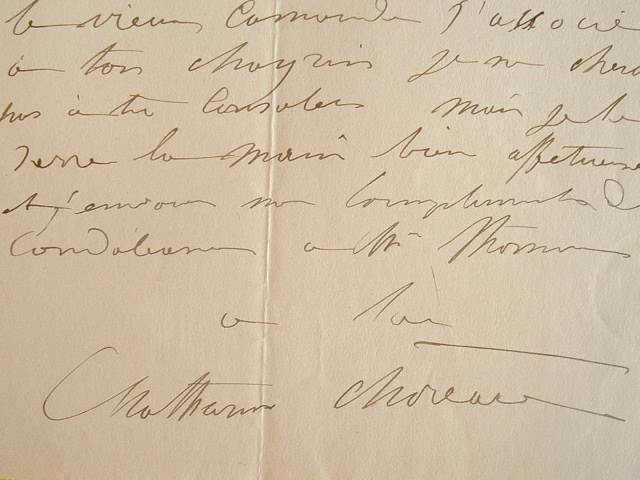 Mathurin Moreau écrit à un ami sculpteur.