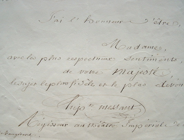 Le comédien Hippolyte Messant invite l’impératrice Eugénie.