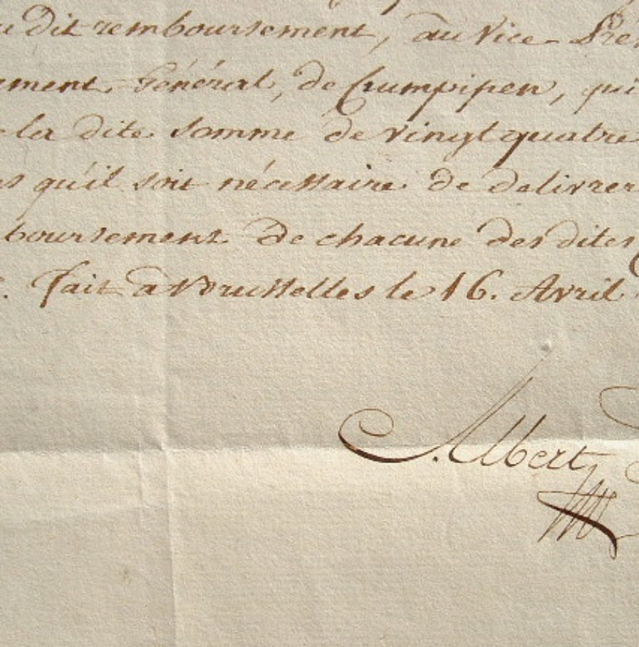 Albert de Saxe-Teschen et Marie de Habsbourg touchent une rente.