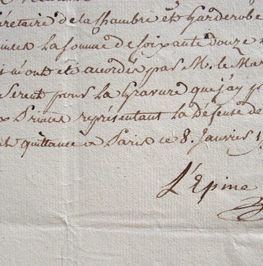 Le graveur Lépine vend la Défense de Rhodes.