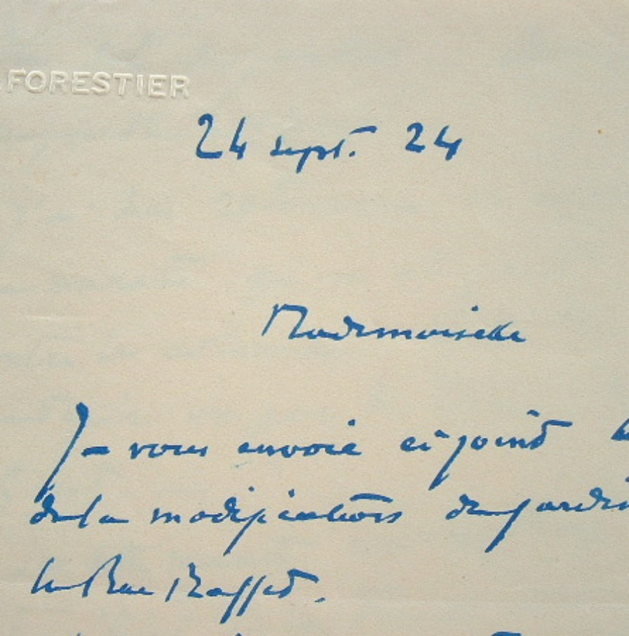 Le paysagiste Jean-Claude Forestier change ses plans.