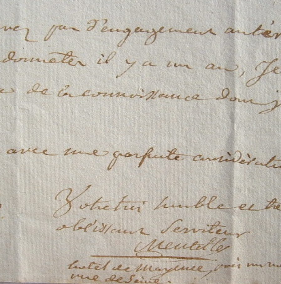 Le géographe Mentelle propose ses services pour l’Encyclopédie Panckoucke.