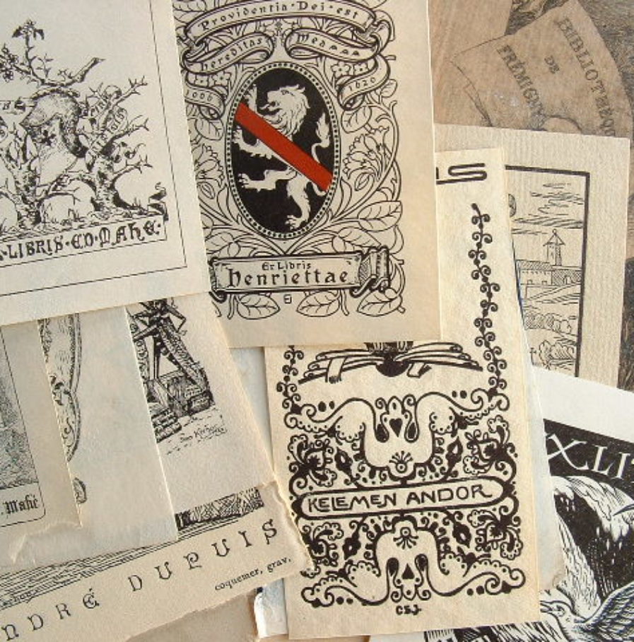 Une trentaine d’ex-libris XIXe et XXe.