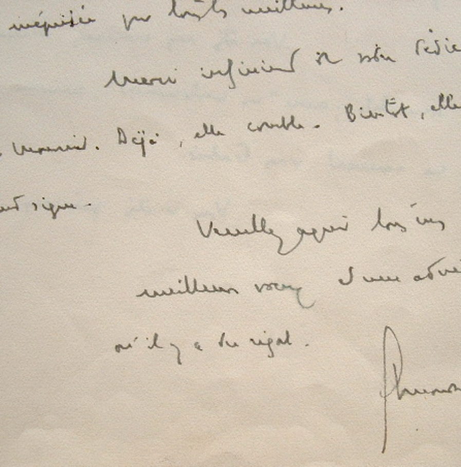 Henri Mondor comblé par une dédicace.