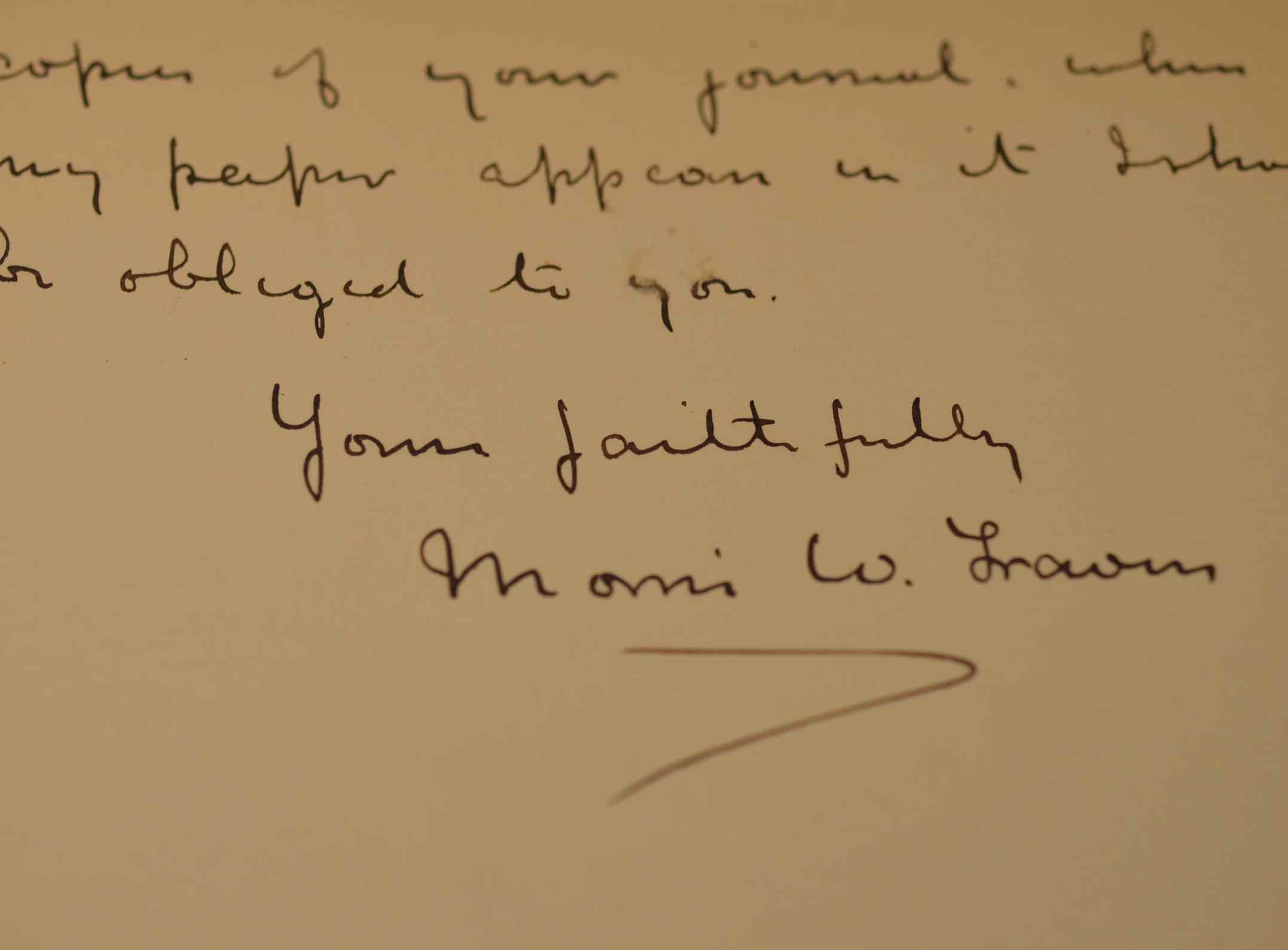 Lettre du chimiste anglais Morris William Travers.