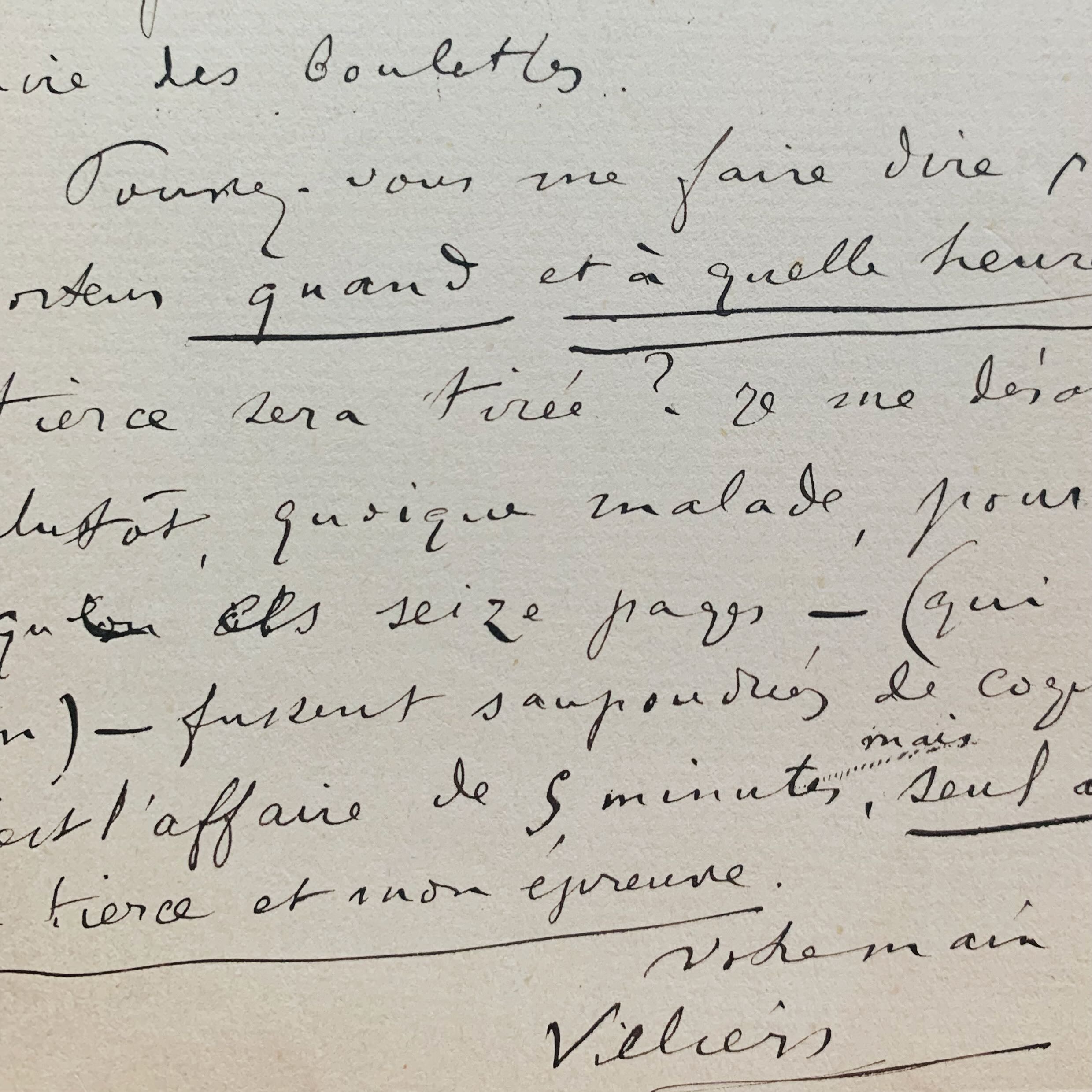 Villiers de L’Isle-Adam corrige les épreuves d’Axel