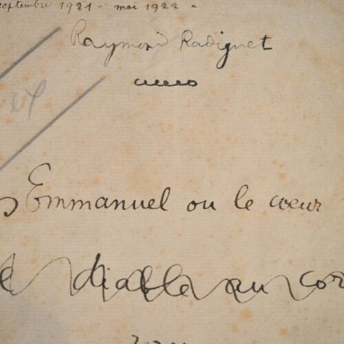 Radiguet abbandona il titolo "Il diavolo in carne e ossa".