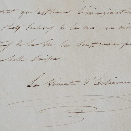 Belle citation romantique du Prince des romantiques, le vicomte d'Arlincourt.