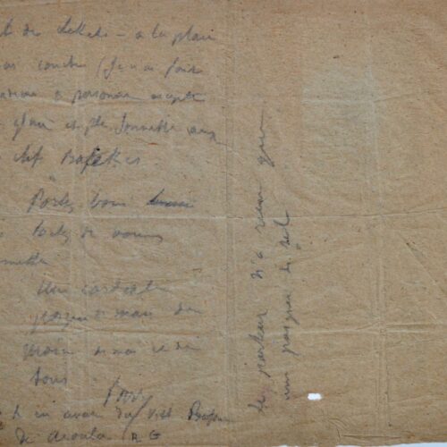 Belle lettre de Brazza écrite du Congo à l'explorateur Ch. de Chavannes.