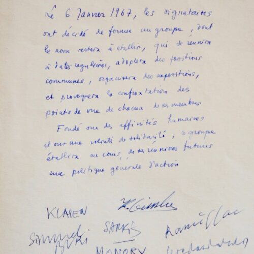 Manuscrits fondateurs du Groupe Européen d'Art Narratif