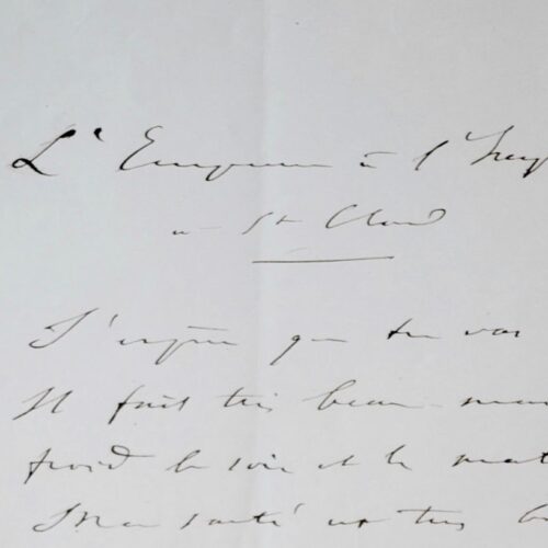 Billet de Napoléon III à Eugénie de Montijo