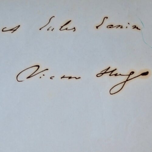 Envoi et belle signature de Victor Hugo à Jules Janin