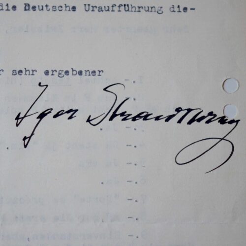 Stravinsky donne ses instructions pour la première d'un Concerto