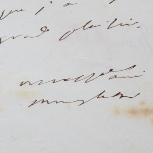 Minghetti demande au célèbre voleur Libri de lui rendre une lettre