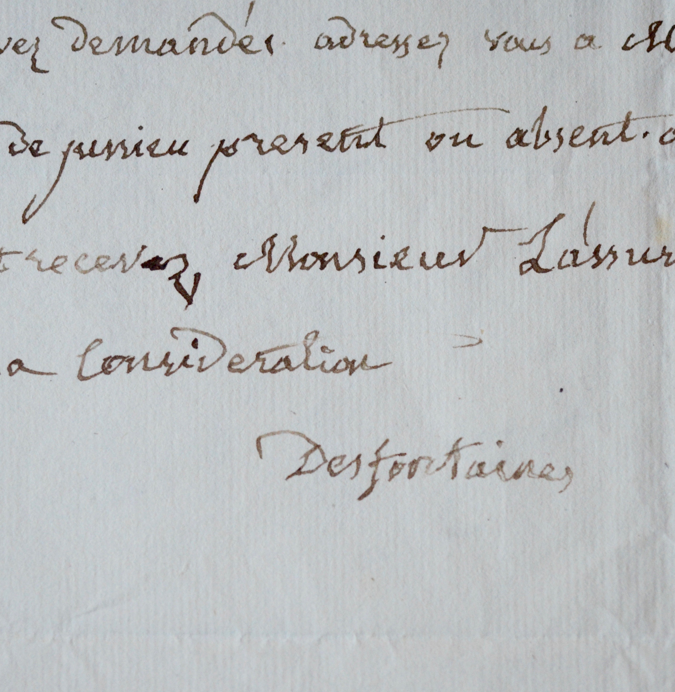René Louiche Desfontaines envoie des billets pour le Cabinet du roi