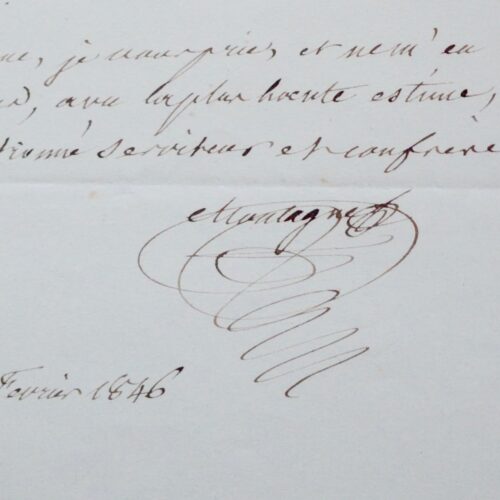 Deux lettres de Camille Montagne à Jules Desnoyers et Henri Milne-Edwards